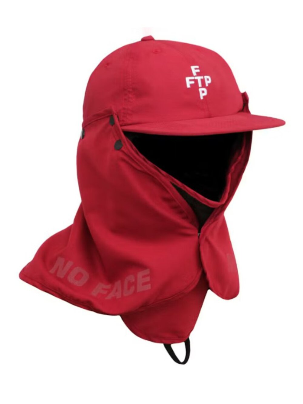 NEW FTP Facemask Cross Logo Hat - Cardinal